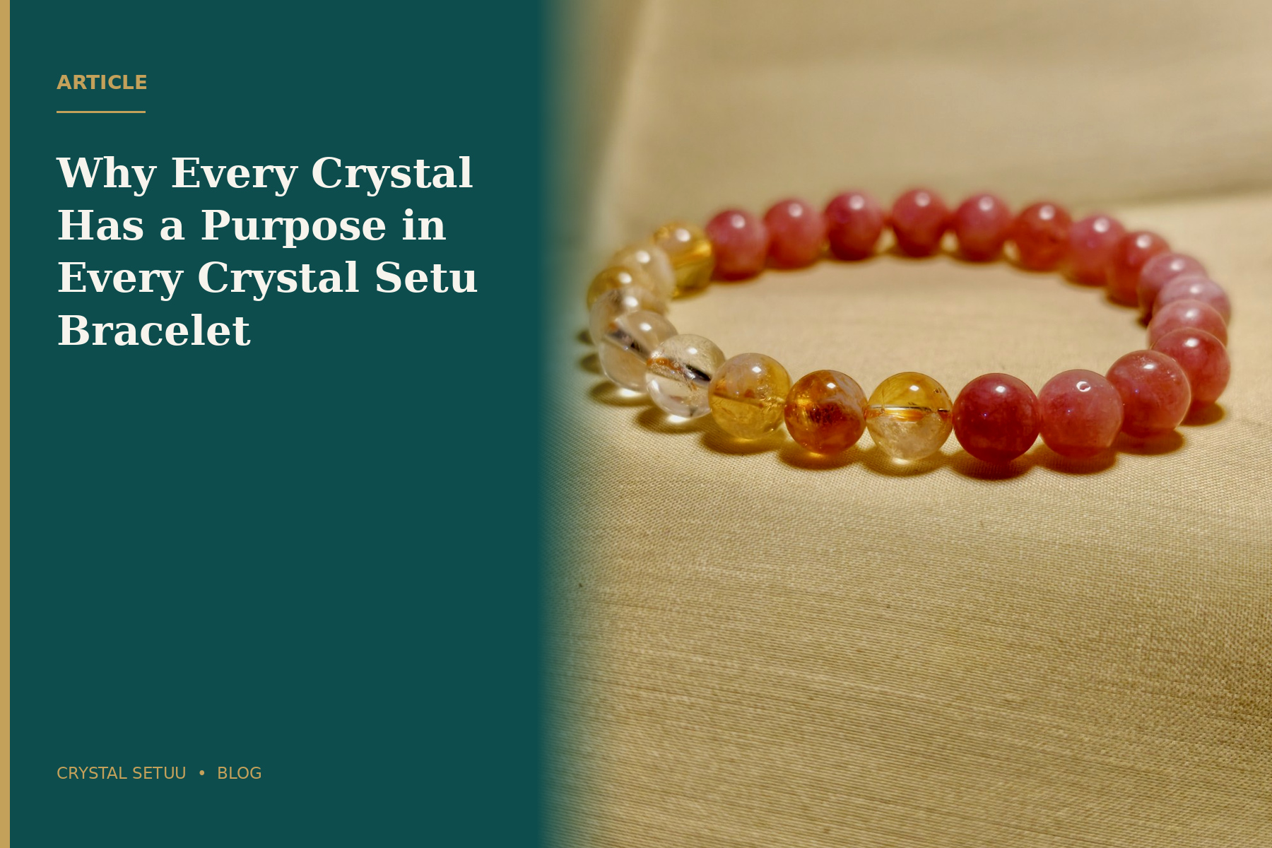 Why Every Crystal Has a Purpose